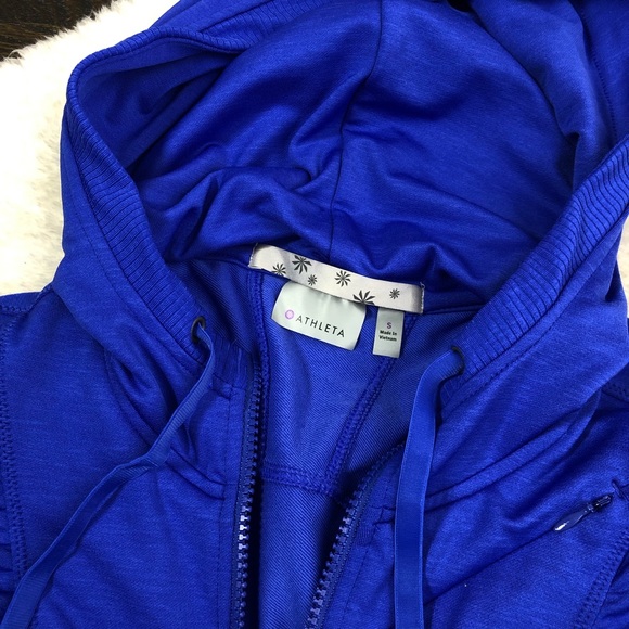 Athleta Royal Blue Zip Up Hooded Jacket - Picture 8 of 8
